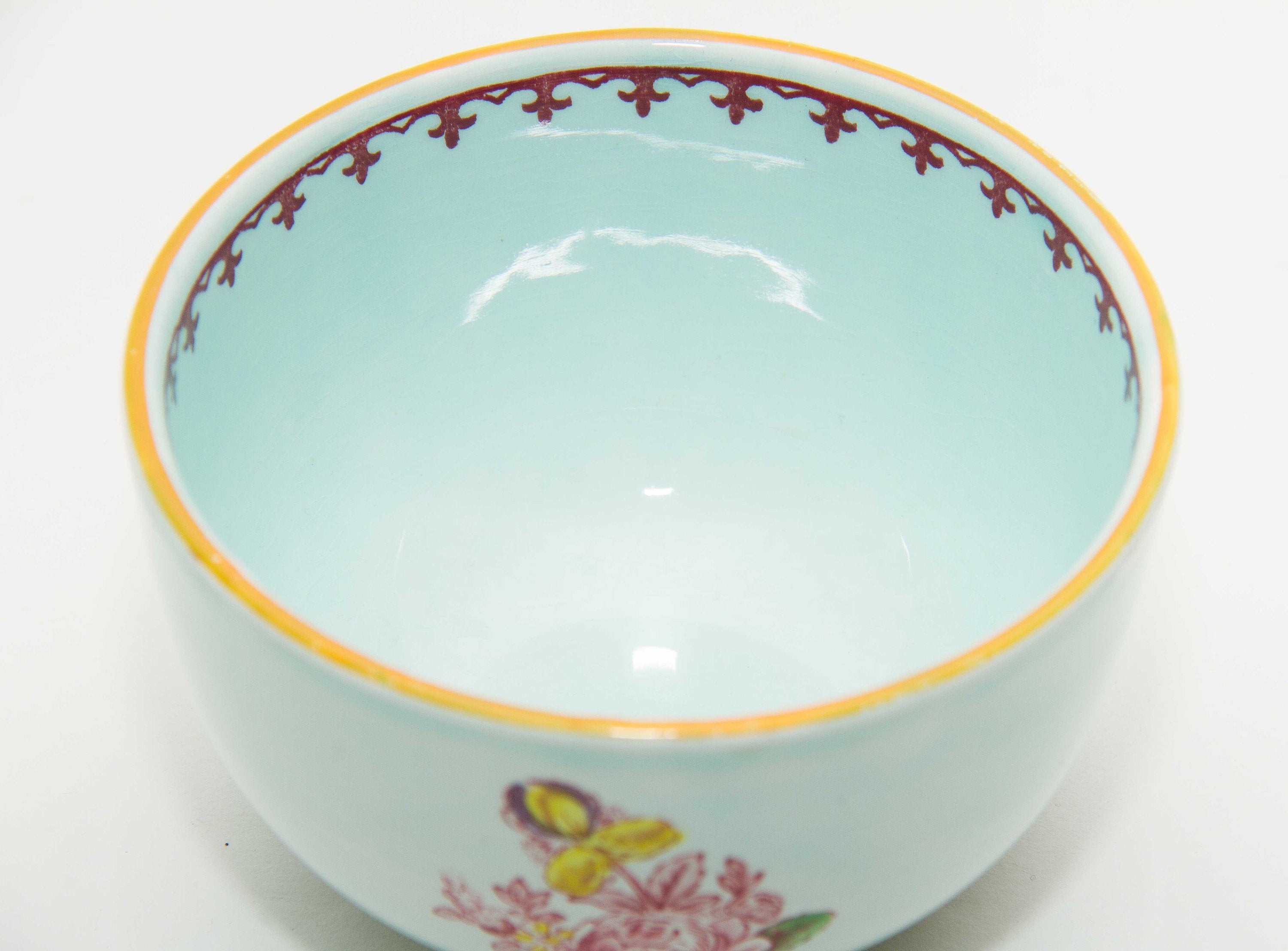 Adams Calyx Ware Micratex green pink Oriental flowers Vintage Adams crown mark English Ironstone sugar bowl dish pottery replacements