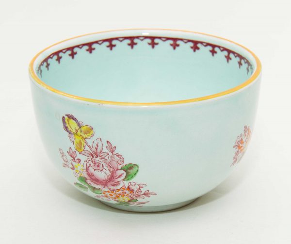 Adams Calyx Ware Micratex green pink Oriental flowers Vintage Adams