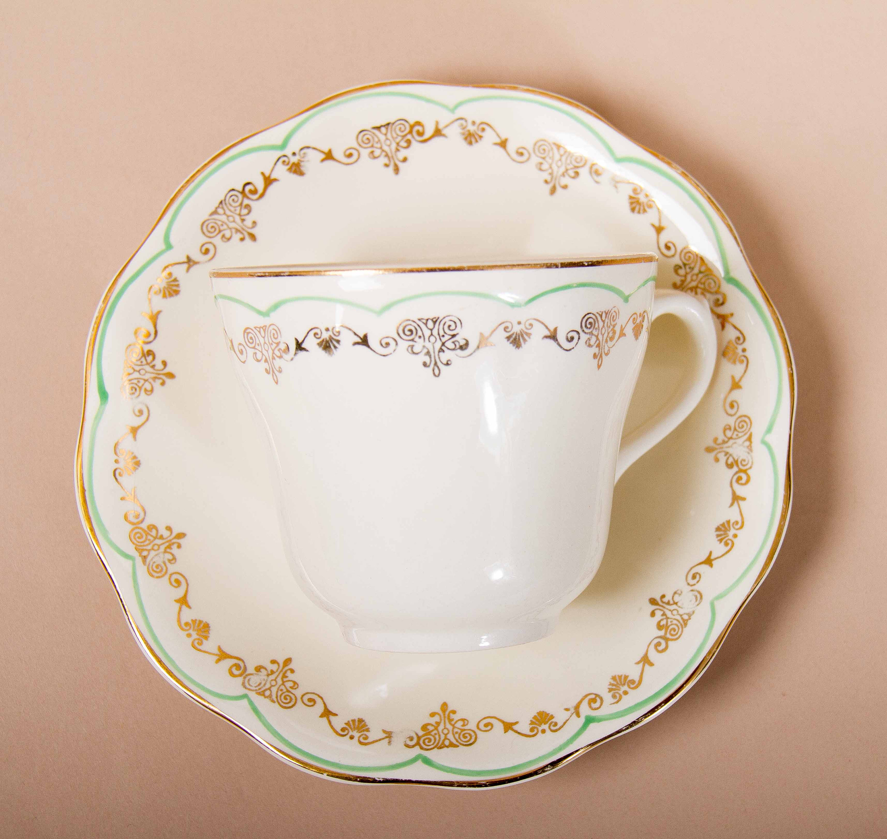 British Anchor Regency Vintage Tea Cup & Saucer Staffordshire Potteries