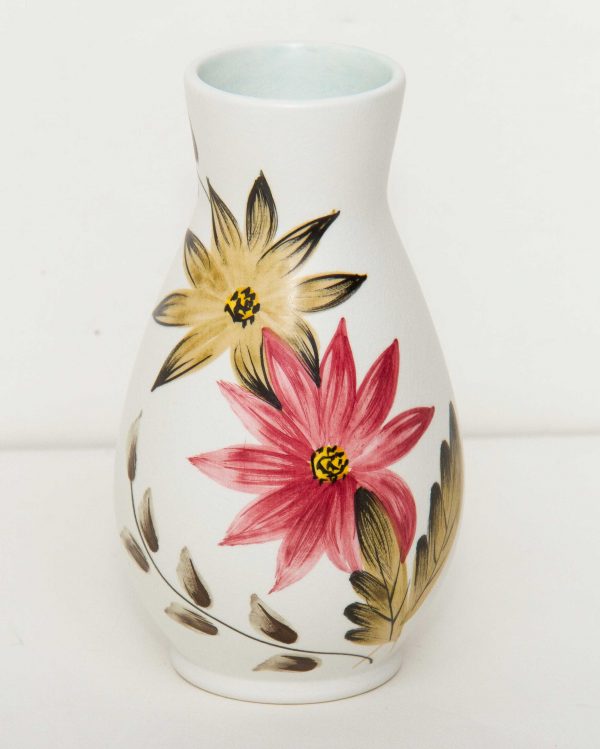 , Radford vintage hand painted vase single stem pink floral flower pattern elegant vase