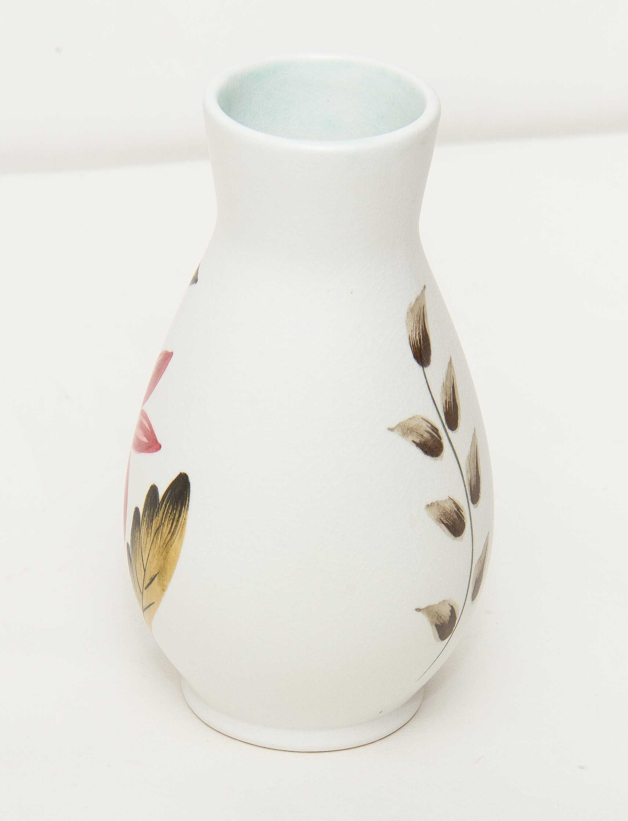 Radford vintage hand painted vase single stem pink floral flower pattern elegant vase