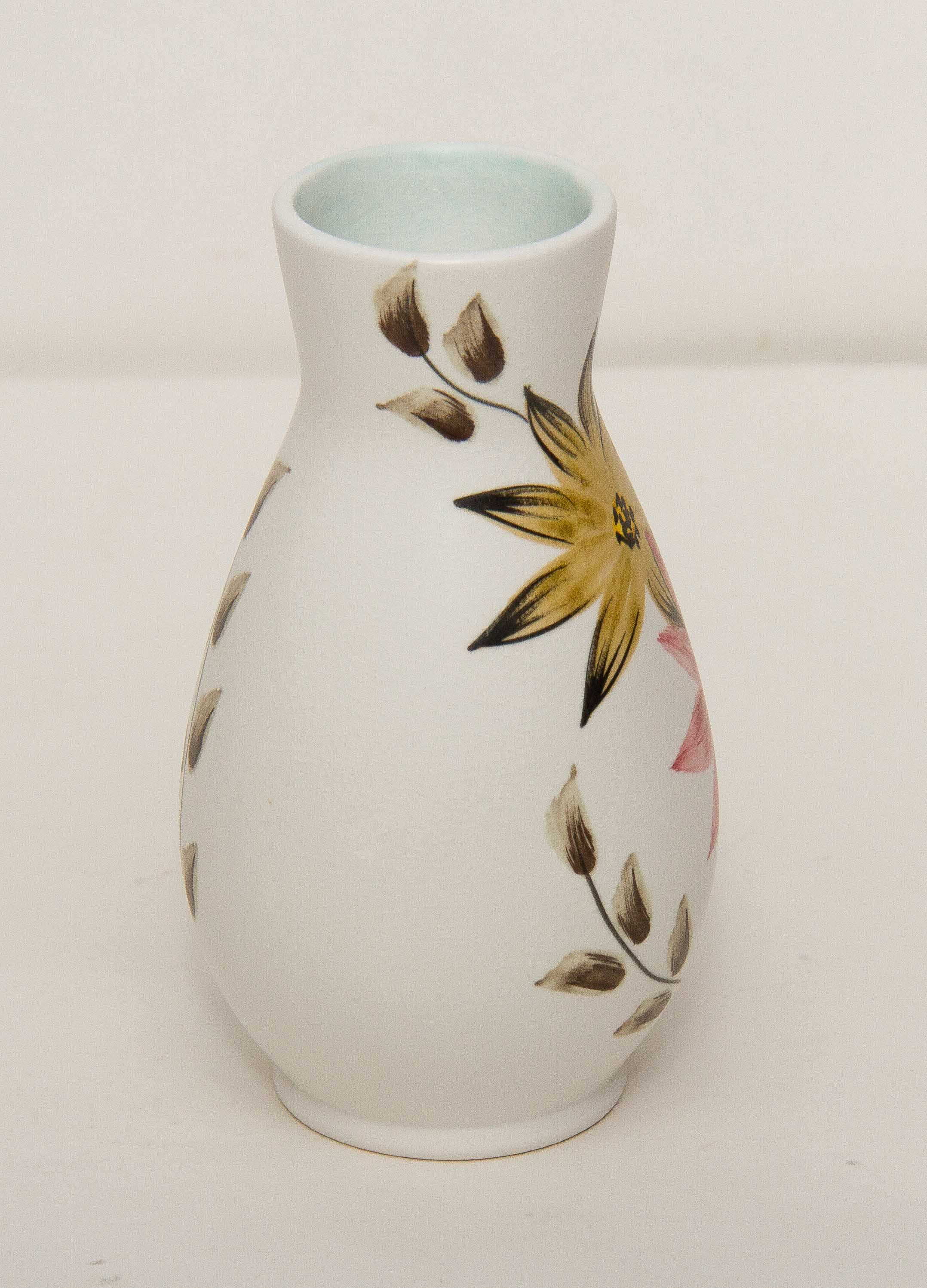 Radford vintage hand painted vase single stem pink floral flower pattern elegant vase