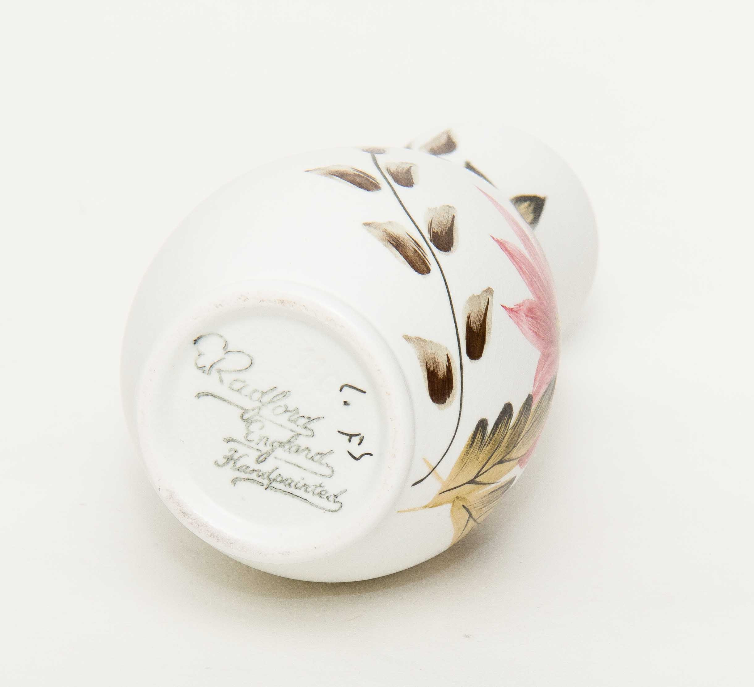 Radford vintage hand painted vase single stem pink floral flower pattern elegant vase