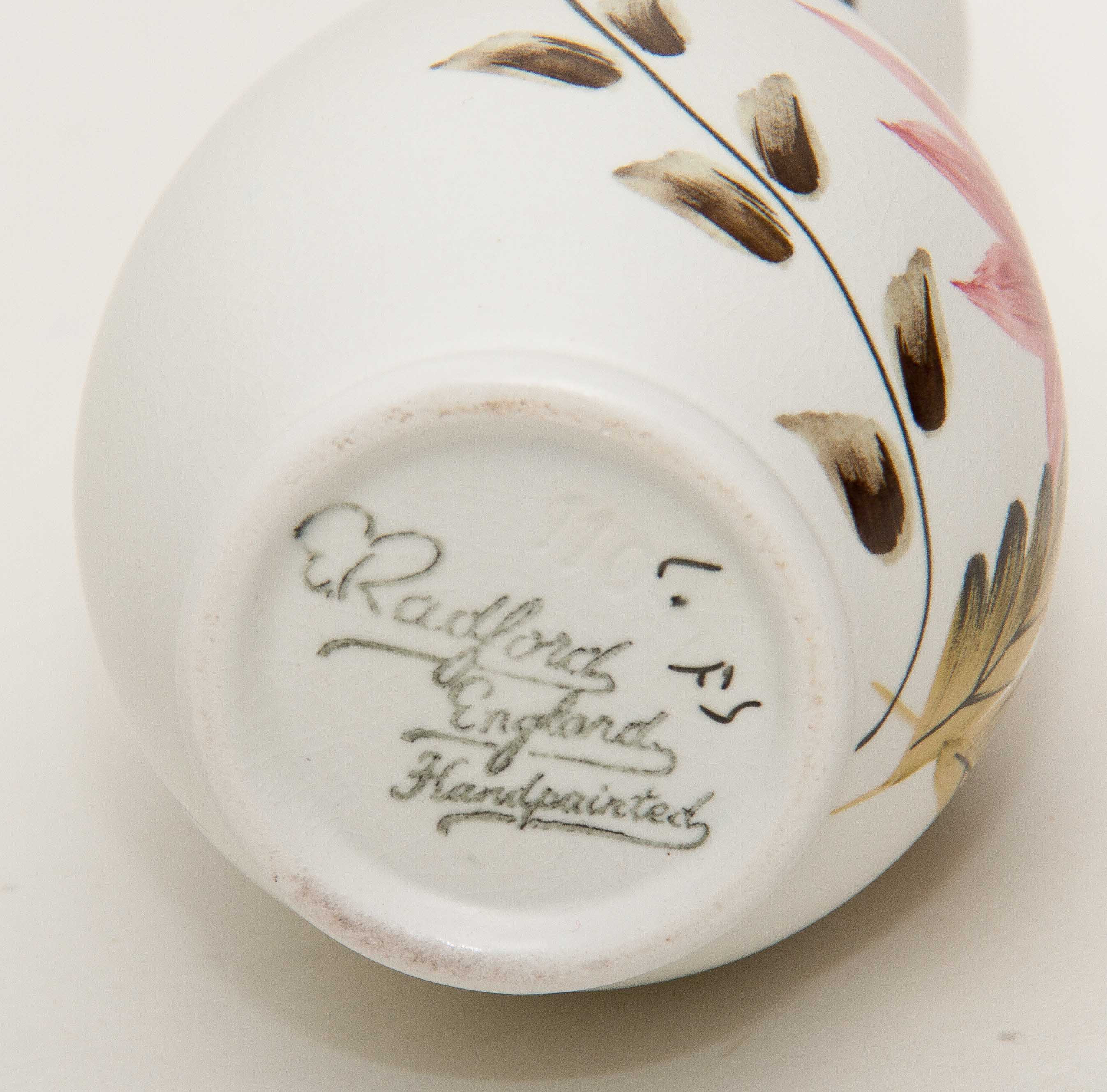 Radford vintage hand painted vase single stem pink floral flower pattern elegant vase