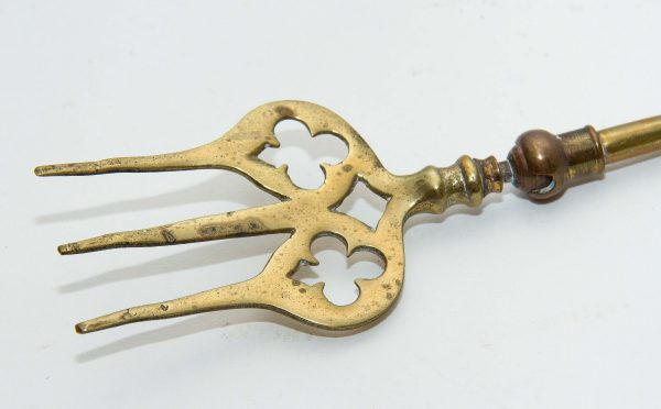 brass toasting fire fork, Brass Toasting Fork, Shanklin, Isle of Wight, Patented Ball Joint Registered Design