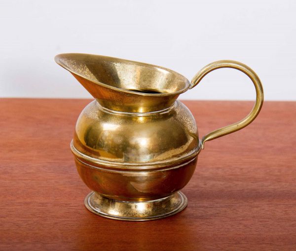vintage brass jug, Vintage brass jug decorative with handle good patina aged prop display bar pub restaurant cafe