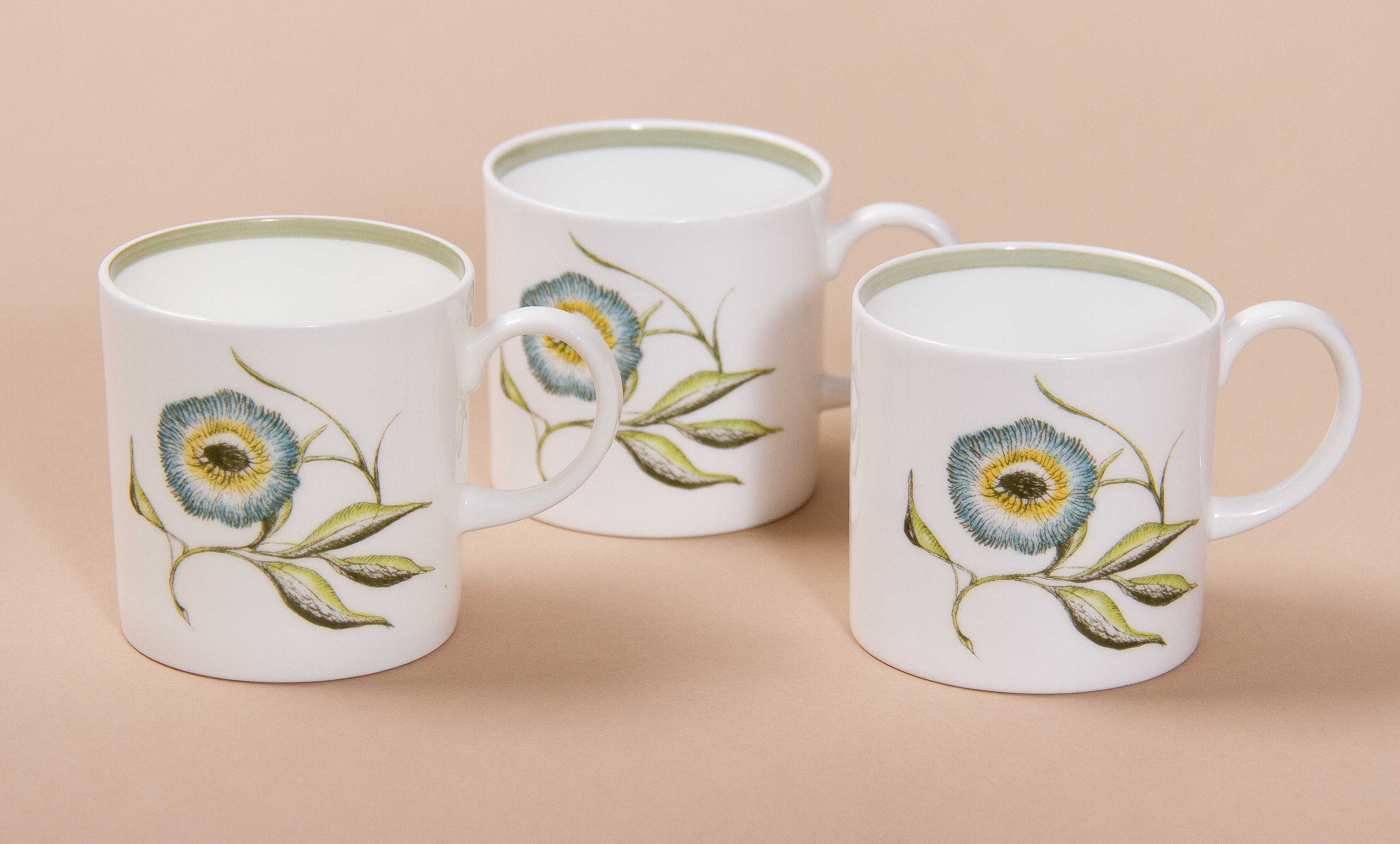 Vintage Susie Cooper, Signed, 1960s Katina Pattern, Wedgwood, Bone China, Tea Cup, Coffee cup, Demitasse, Espresso