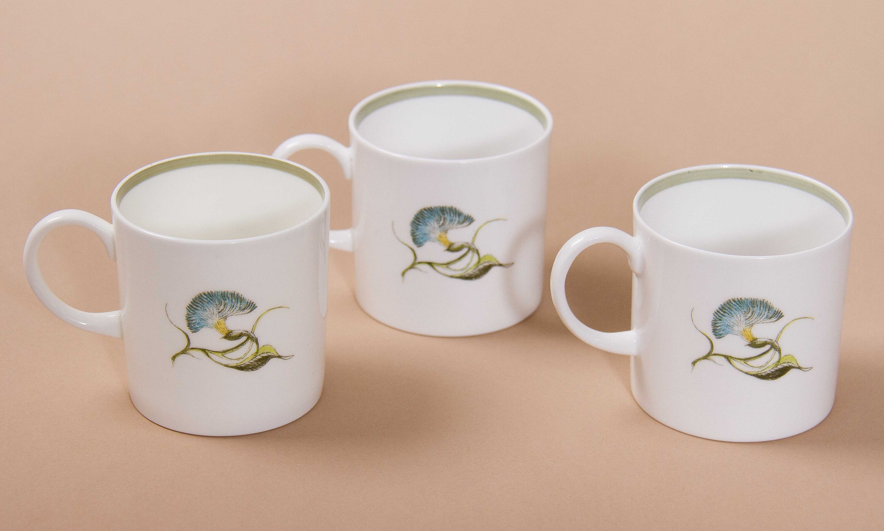 Vintage Susie Cooper, Signed, 1960s Katina Pattern, Wedgwood, Bone China, Tea Cup, Coffee cup, Demitasse, Espresso