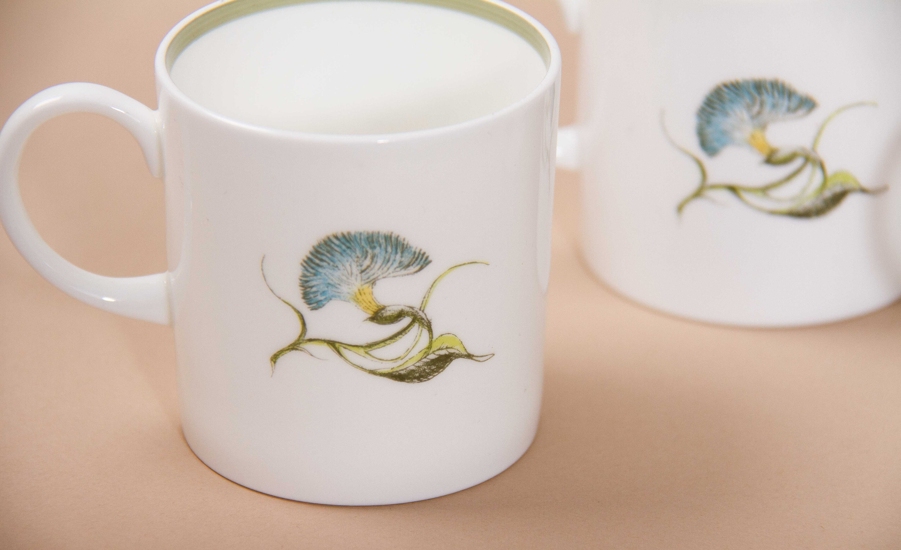 Vintage Susie Cooper, Signed, 1960s Katina Pattern, Wedgwood, Bone China, Tea Cup, Coffee cup, Demitasse, Espresso