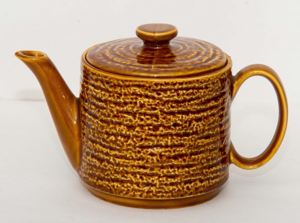 , Gibson Studio Rustic brown teapot Made in England pottery