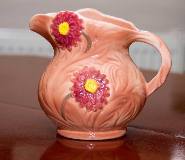 Shorter & Sons vintage pottery jug, Shorter &#038; Sons Pink Flowers Vintage Jug, Floral Design Pottery