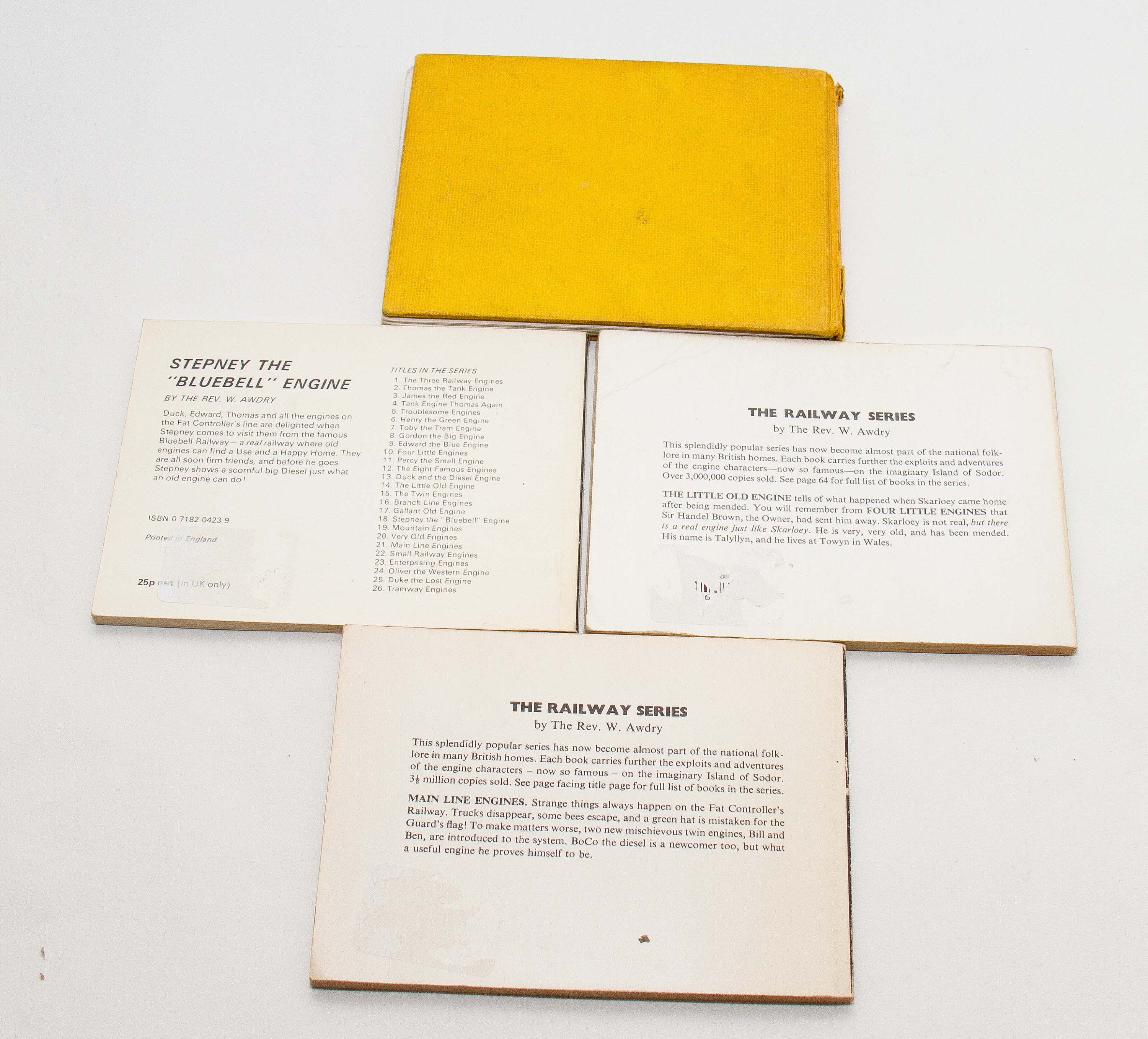 THE RAILWAY SERIES Little Engines vintage books Rev W Awdry Bluebell Henry Stepney 1960's 1970's Children's books