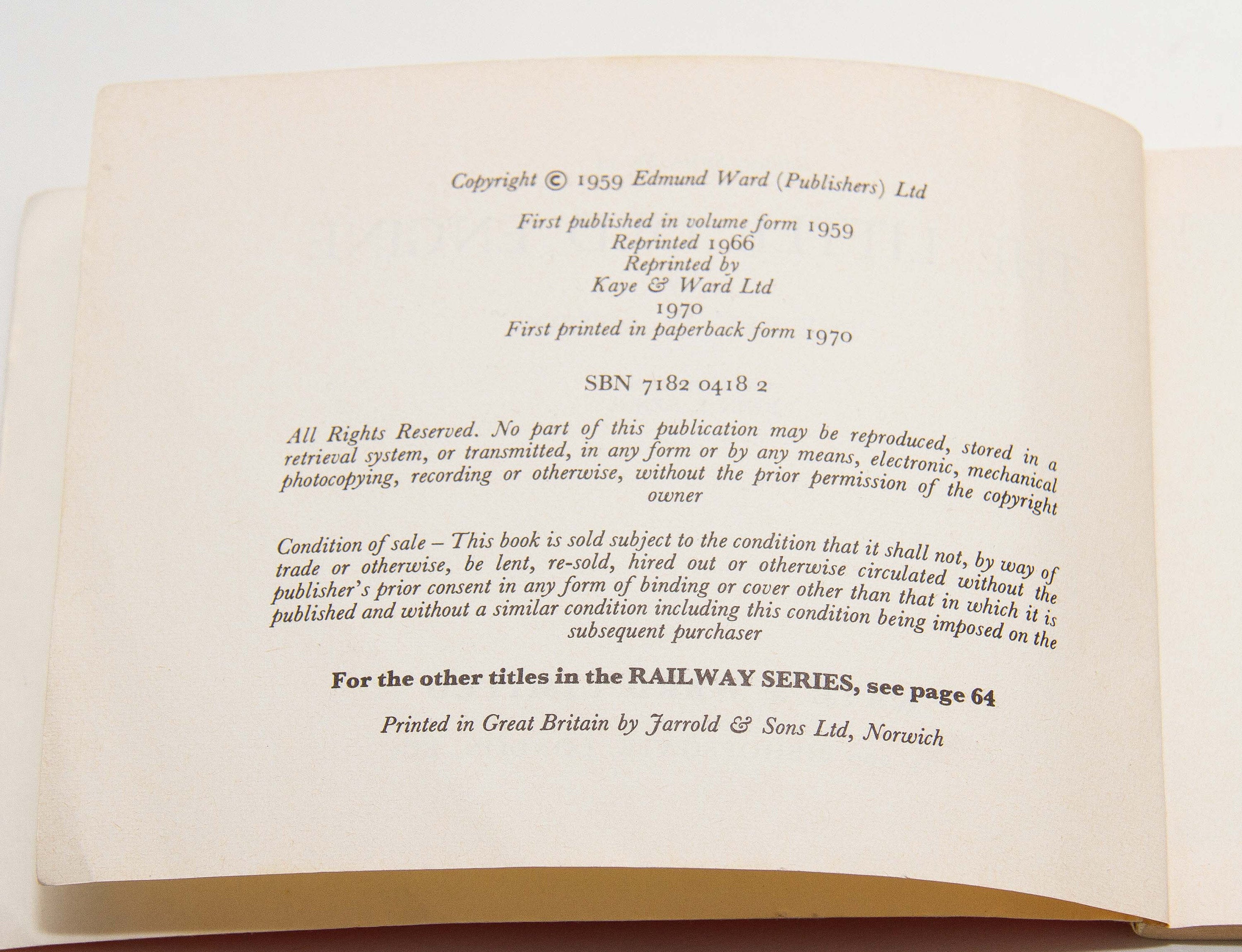 THE RAILWAY SERIES Little Engines vintage books Rev W Awdry Bluebell Henry Stepney 1960's 1970's Children's books