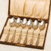 6 silver plated teaspoons in case