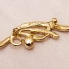 18 Carat gold plated vintage brooch in the shape of a leaf
