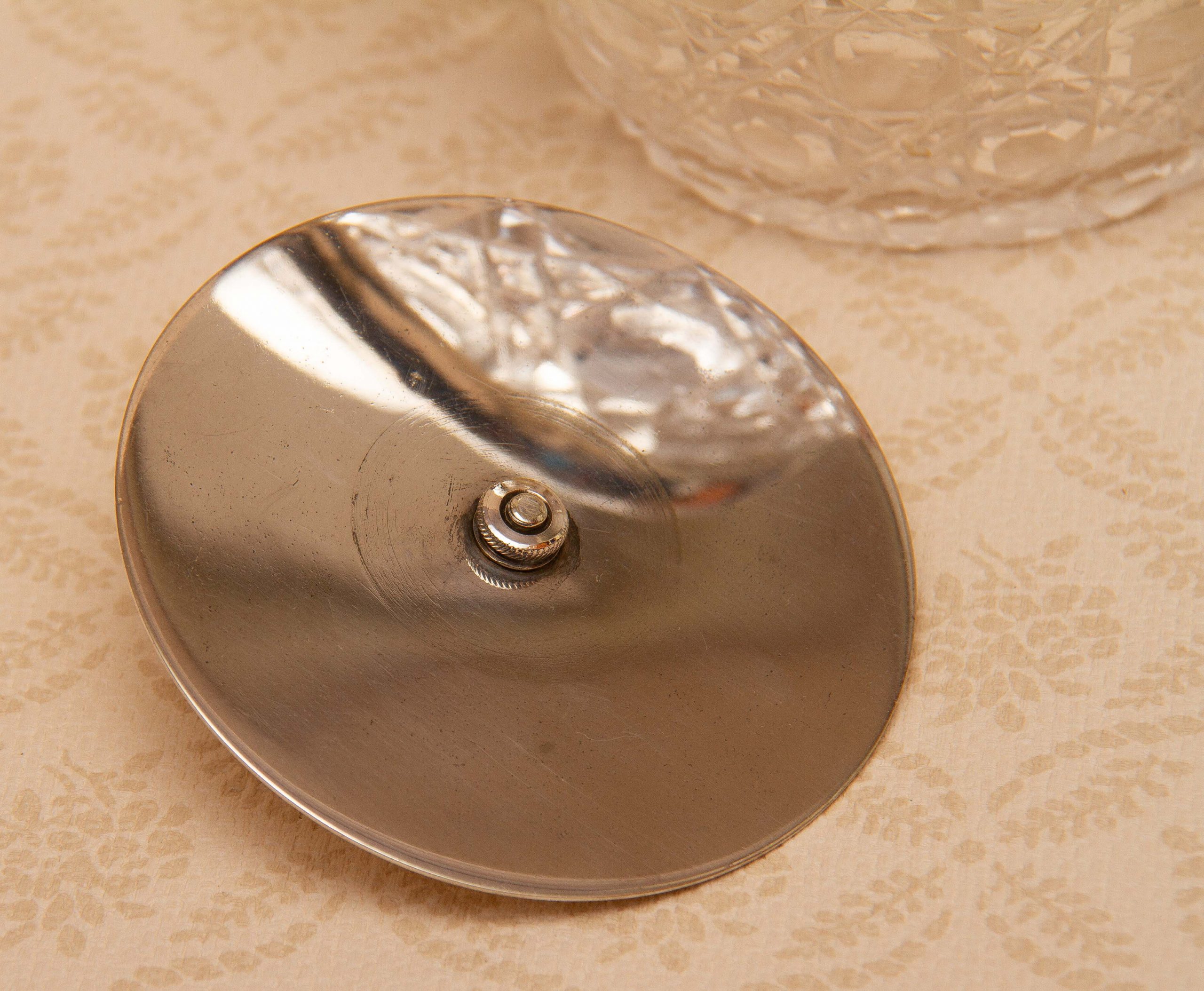 Antique William Hutton and Sons Silver plate Cut Glass Biscuit Barrel WH&S