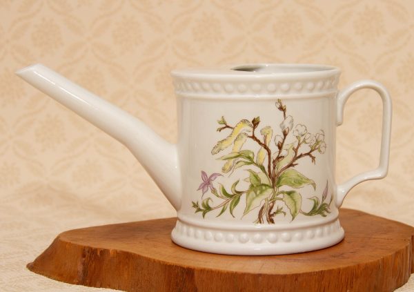 Royal Winton Staffordshire potteries planter, Royal Winton Staffordshire Pottery Albany Springtime Watering Can Vase