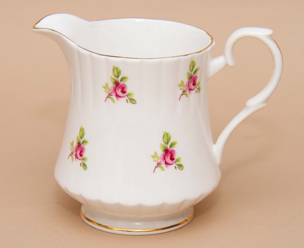 Royal Stafford Scattered Rose, Royal Stafford Scattered Rose Pink and White English Bone China Jug