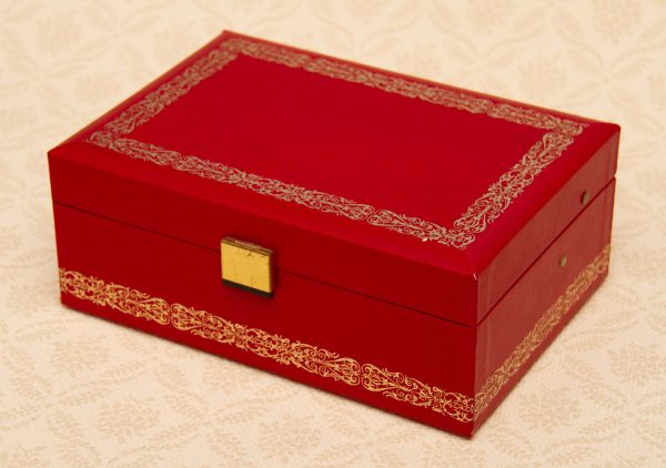 Philipp Skandetui Malmo Sweden Jewellery Box, Swedish Jewellery Box &#8211; Red &#038; Gold Design Philipp Skandetui Malmo Sweden
