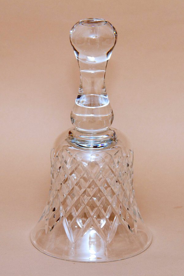 Cut Glass Bell, Large Cut Glass Bell Diamond Pattern Ornament