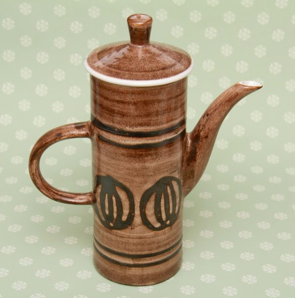 Mid Century Tall Coffee Pot Cinque Ports Pottery At The Monastery Rye
