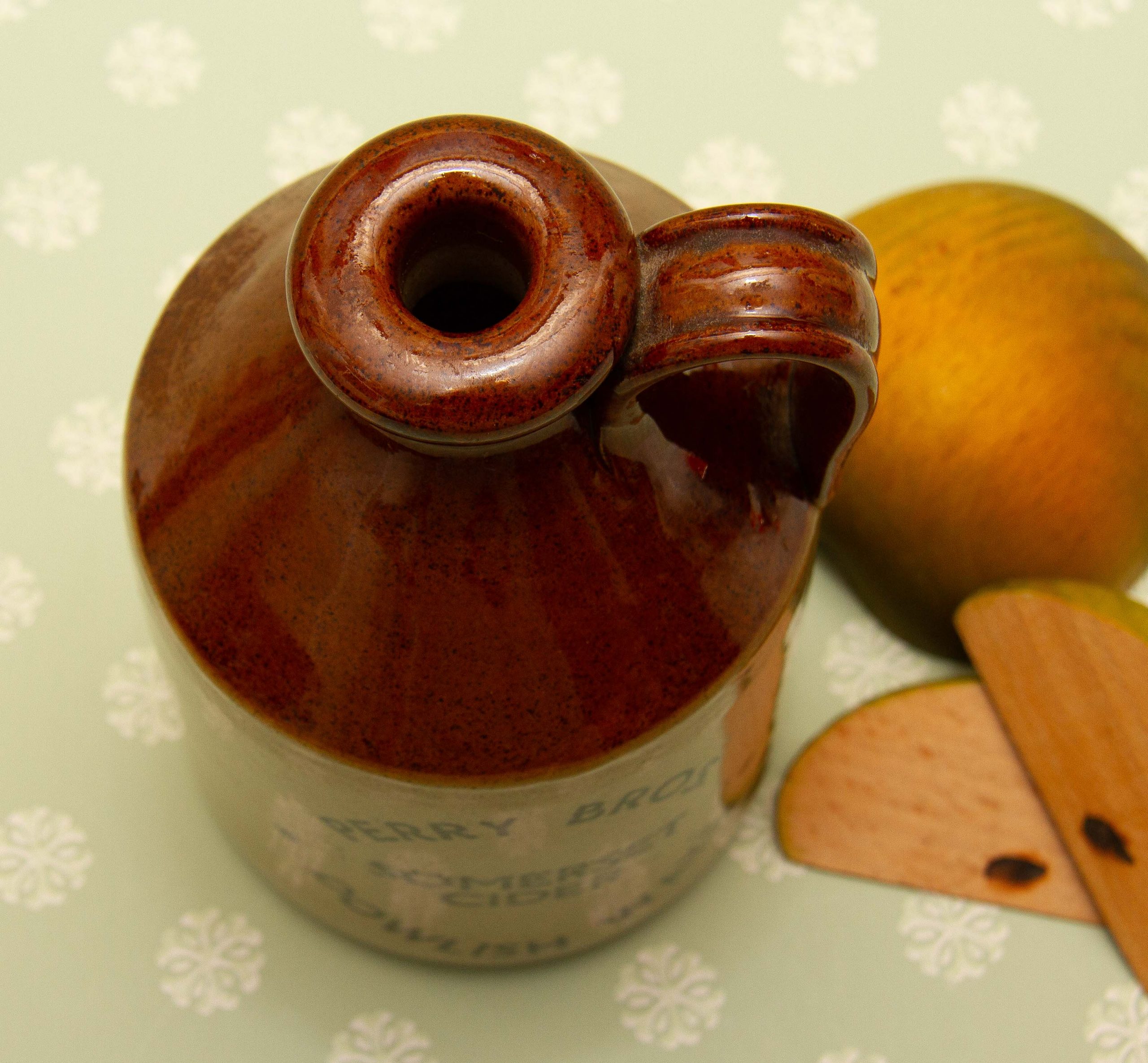 Moira Pottery Perry Brothers Somerset Cider Dowlish Wake Vintage Stoneware Jar Bar Pub Display