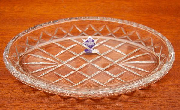 Edinburgh Crystal Cut Glass Oval Dish, Edinburgh Crystal Cut Glass Vintage Oval Dish