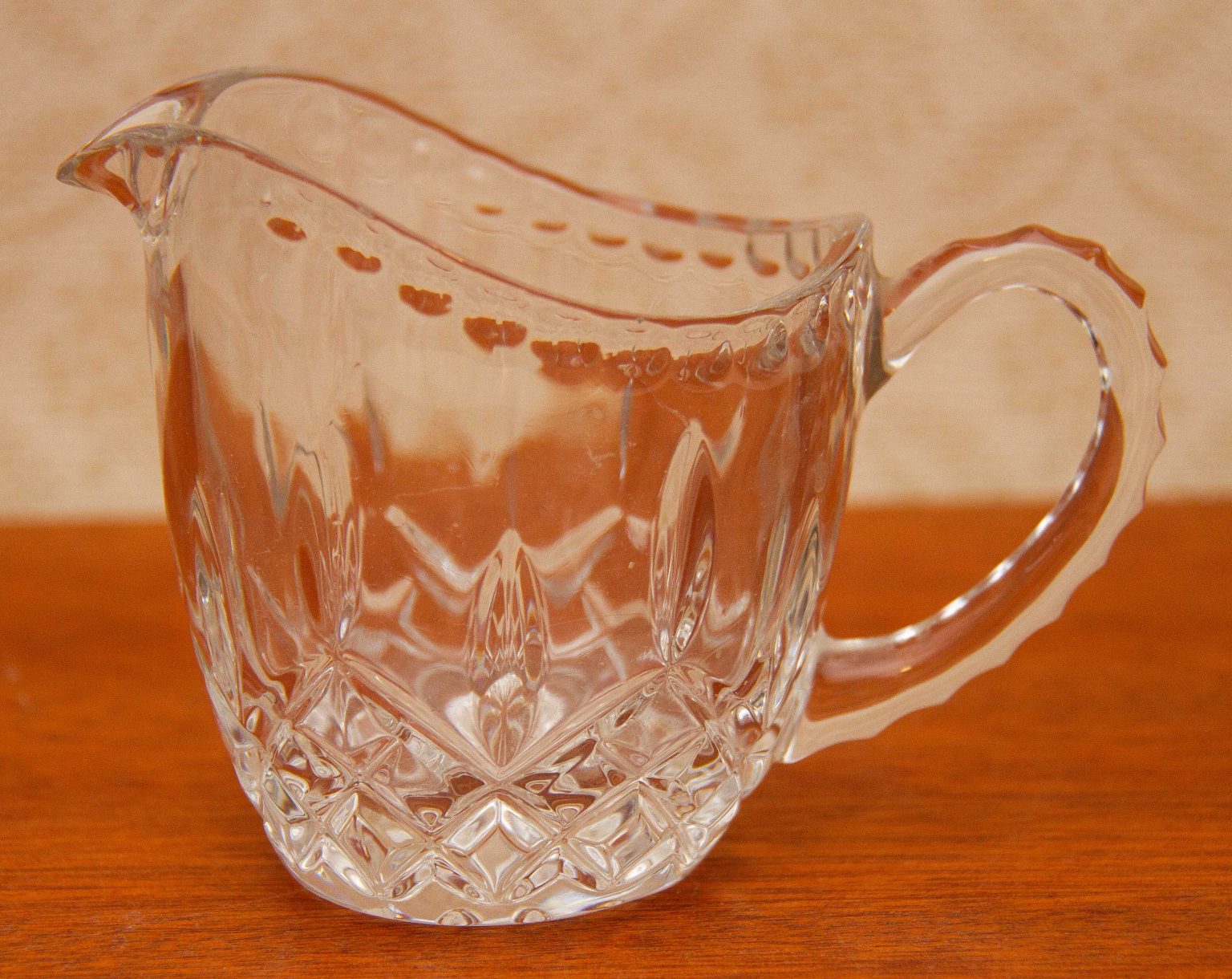 Small Vintage Clear Glass Jug Creamer Love Vintage