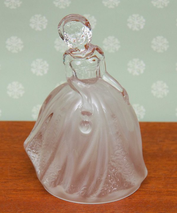 Glass Crinoline Lady RCR, Crinoline Lady Vintage Glass Figurine Ornament RCR Royal Crystal Rock