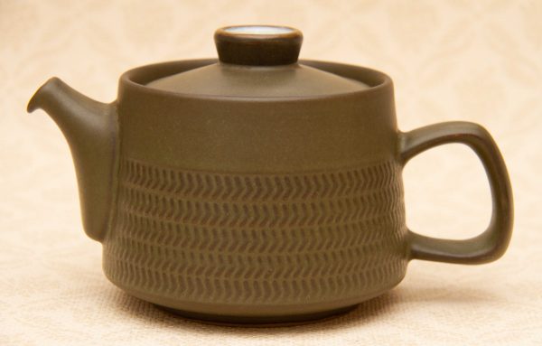 Denby Chevron Teapot, Denby Chevron Teapot 1960&#8217;s Stoneware