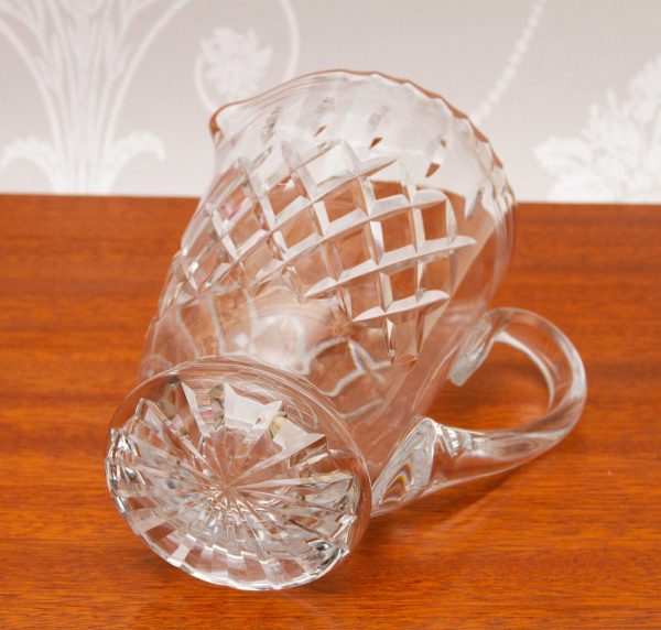 Tall Heavy Vintage Clear Glass Pitcher Jug Vase Fruit Juice, Water, Pimm's Jug Love Vintage