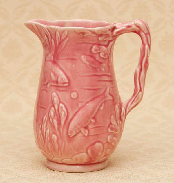 Roddy Ware Pink Fish Jug, Roddy Ware Pink Fish Jug Vase 1930&#8217;s Vintage English Staffordshire Pottery