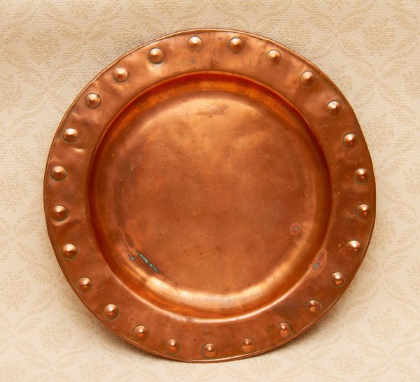 copper tray plate charger Arts & Crafts, Hand Beaten Arts &#038; Crafts Copper Plate/Charger, Small Decorative Vintage Tray