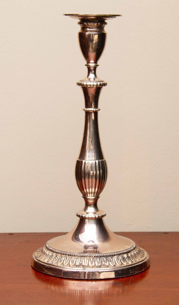 large Silver Plated Candlestick, Large Silver Plated Vintage Candlestick, Candle Holder