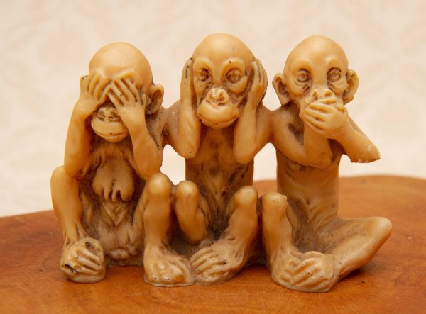 3 wise monkeys, Three Wise Monkeys &#8211; See No, Speak No, Hear No Evil Small Vintage Ornament