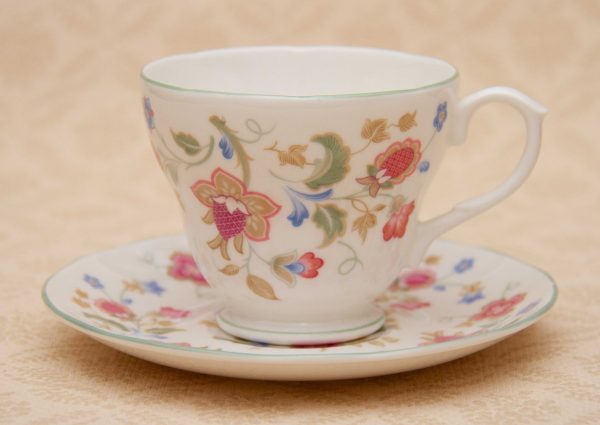 Vintage Duchess Jacobean Fine Bone China Teacup Saucer, Duchess Fine Bone Jacobean China Teacup &#038; Saucer