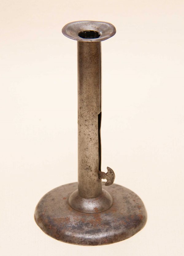 vintage metal candlestick, Vintage Hand Crafted White Metal Candlestick Candleholder With Push Up
