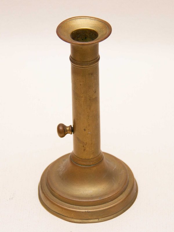 vintage brass candle holder with push up, Vintage Brass Candlestick Candle Holder