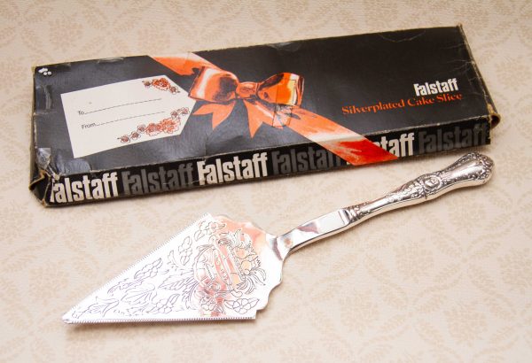 Falstaff Silver Plated Cake Serving Slice, Falstaff Silver Plated Vintage Cake/Pastry/Pie Slice Server in Box