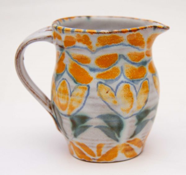 studio pottery hand painted jug, Studio Pottery Hand Painted Jug