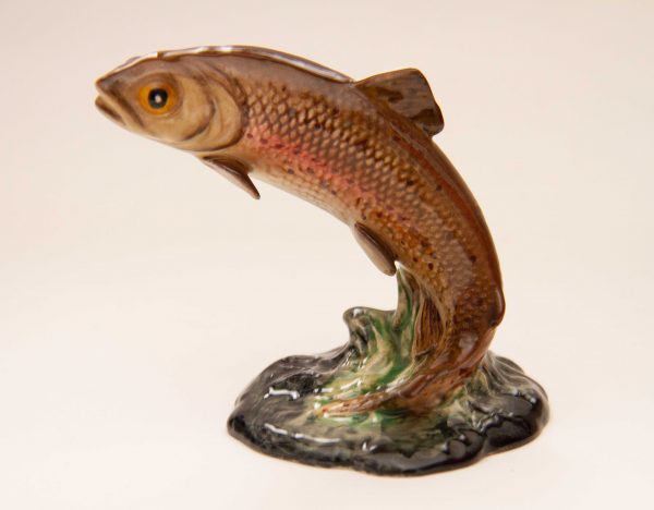 Beswick Cottage Ware jug, Beswick Trout Fish Figurine Brown &#038; Green Model 1390