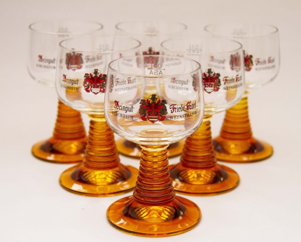 Schott-Zwiesel Beehive Amber Stem Wine Glasses, Schott-Zwiesel Beehive Amber Stem Wine Glasses, Germany