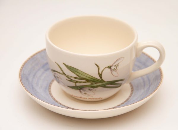 , Wedgwood Sarah&#8217;s Garden Snowdrop Tea Cup &#038; Saucer