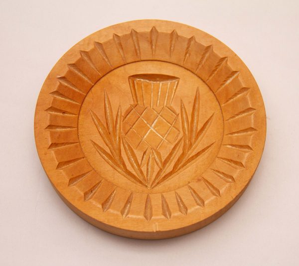 wooden shortbread mould, Carved Wood Scottish Thistle Shortbread Biscuit Mould