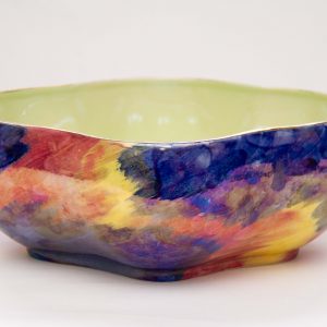 Art Deco Maling Ware Storm Pattern Lustre Ware Bowl