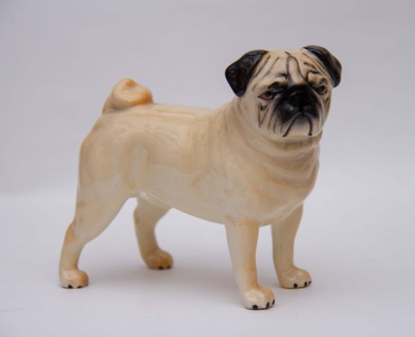 Beswick Cutmil Cupie Pug Dog, Beswick Cutmil Cupie Pug Dog Large Figurine