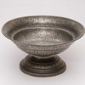 My Lady Hand Hammered Pewter Pedestal Bowl