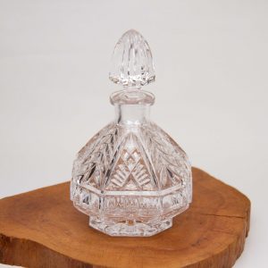 Cut Glass Crystal Perfume Bottle With Stopper