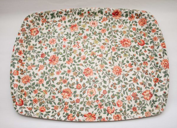 Thetford Melamine 1960's 70's floral tray, Thetford Melamine Floral Design 1960&#8217;s 70&#8217;s Tray