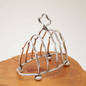 Art Deco A1 Silver Plated Toast Rack On Ball Feet